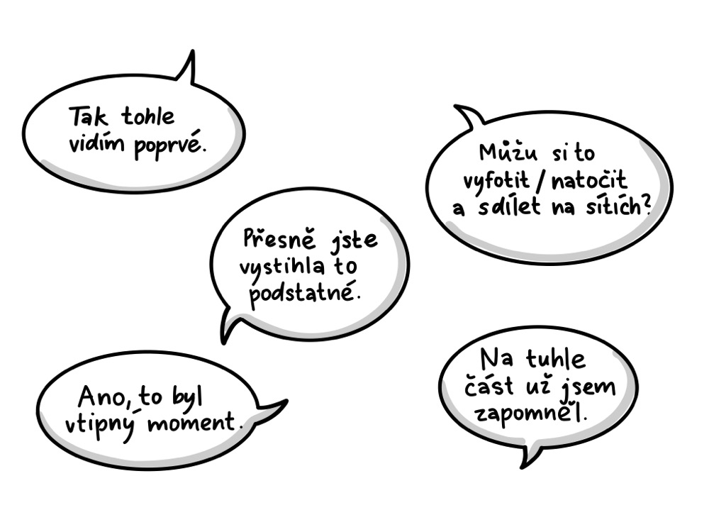 Co říkají účastníci u vizuálního záznamu o přestávkách